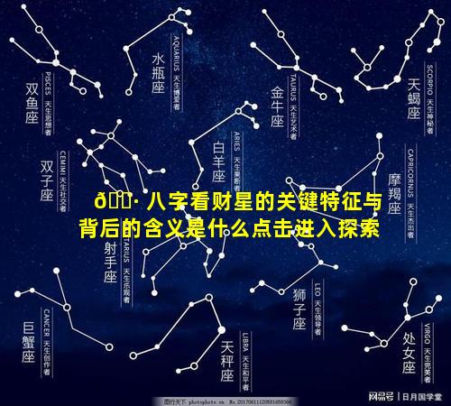 🌷 八字看财星的关键特征与背后的含义是什么点击进入探索